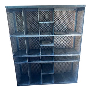 1940's French Postal Sorting Cabinet/Cubby/Shelves For Sale