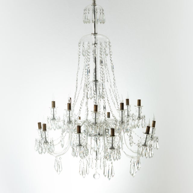 Antique Bohemian Crystal Chandelier, 1890s For Sale - Image 13 of 13