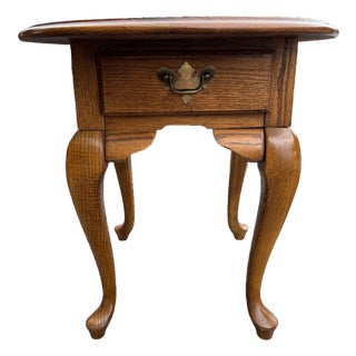 Broyhill Lenoir House Round End Table With Ball-and-Claw Feet For Sale