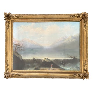 Landscape Composition, 1869, Pastel, Framed For Sale
