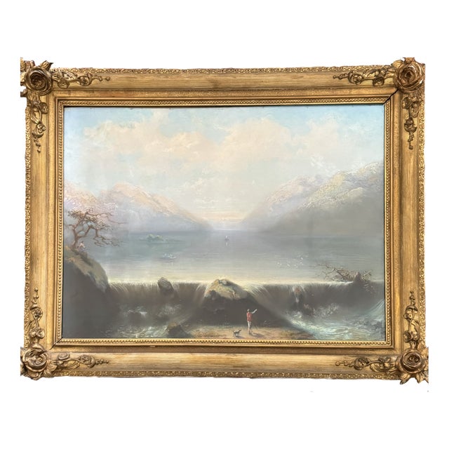 Landscape Composition, 1869, Pastel, Framed For Sale