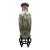 Monumental Chinese Famille Rose Battle Scene Porcelain Floor Vase & Stand For Sale