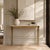 Antique Italian Brunished and Gilt Brass Console with Carrara Marble Top, Venice, 1920s For Sale - Image 8 of 9