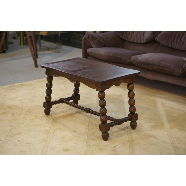 Wood Vintage Brutalist Side Table, 1950s For Sale - Image 7 of 9