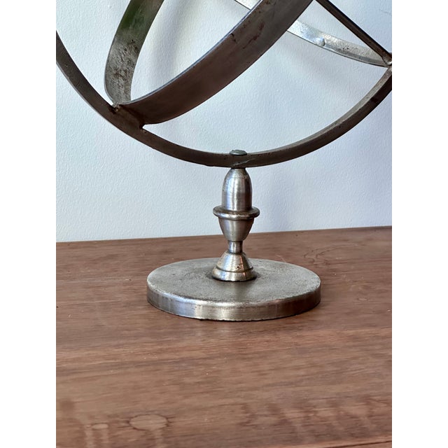 Vintage Mid-Century Armillary Sphere | Metal Celestial Sculpture For Sale - Image 13 of 17