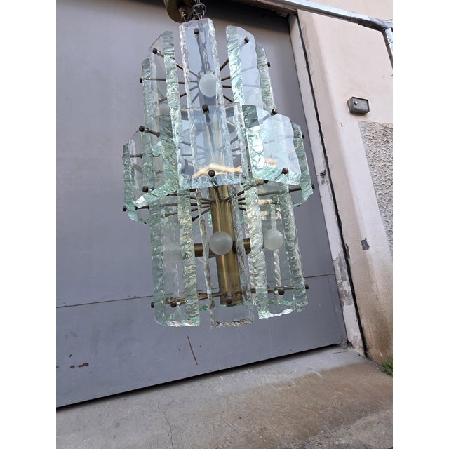 Chandelier in Crystal from Fontana Arte, Italy, 1950s For Sale - Image 14 of 14