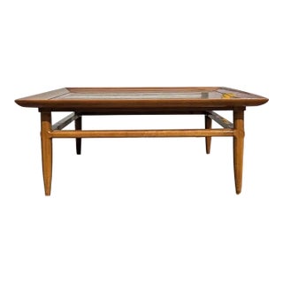 Tomlinson Sophisticate Model 315 Fossil Marble and Pecan Coffee Table, 1960s For Sale