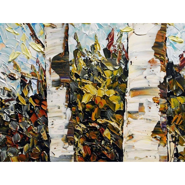 2010s Maya Eventov "Over Yonder" Original Acrylic Flowers H.Signed Adl090915-15 For Sale - Image 5 of 10