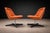 Orange Pair of “Pollock” Armchairs by Forma, Aluminum & Leather, Brazil, 1970s - Lot 153 For Sale - Image 8 of 15