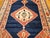 Vintage Turkish Azeri Rug, Hand-Knotted Wool, Geometric Design, Navy & Red, 8x11 For Sale - Image 12 of 15