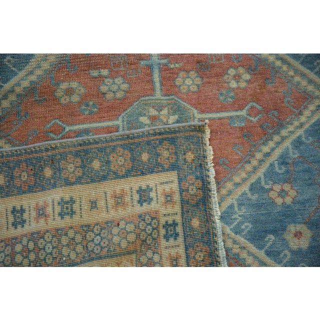 Textile 1950s Vintage Caucasian Pomegranate Medallion Wool Carpet For Sale - Image 7 of 10