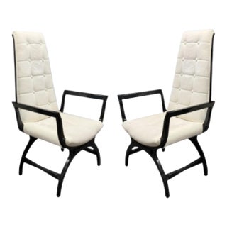 1950s Baker Style Athena Klismos Lounge Chairs For Sale