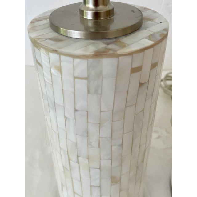 Mother-Of-Pearl Table Lamps - a Pair For Sale In Los Angeles - Image 6 of 9