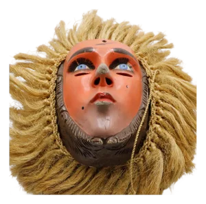 1960s Mexican Parachico Mask with Montera