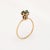 Stylish vintage emerald & diamond tulip ring (circa 1960s to 1970s) crafted in 14 karat yellow gold. Round brilliant cut...
