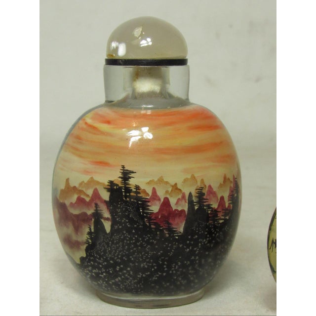 Glass Set of Five Chinese Snuff Bottles For Sale - Image 7 of 12