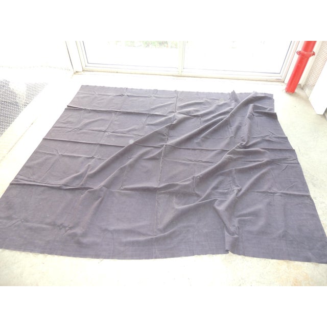 French French Antique Heavy Linen Bed Sheet For Sale - Image 3 of 9