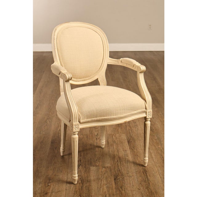 Century Furniture Century Furniture Set Of 8 Louis XVI Style Painted Dining Chairs For Sale - Image 4 of 18