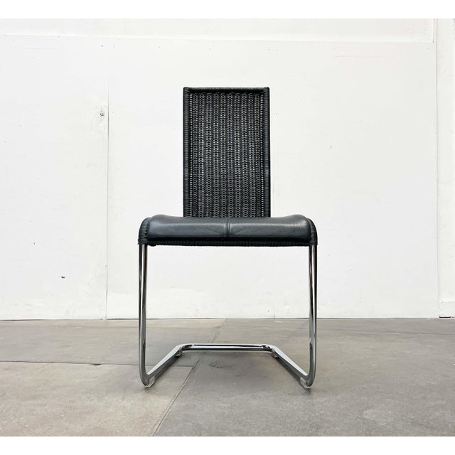 German Gray B25 Cantilever Chairs with Leather Cushions from Tecta, Set of 4 For Sale - Image 12 of 18