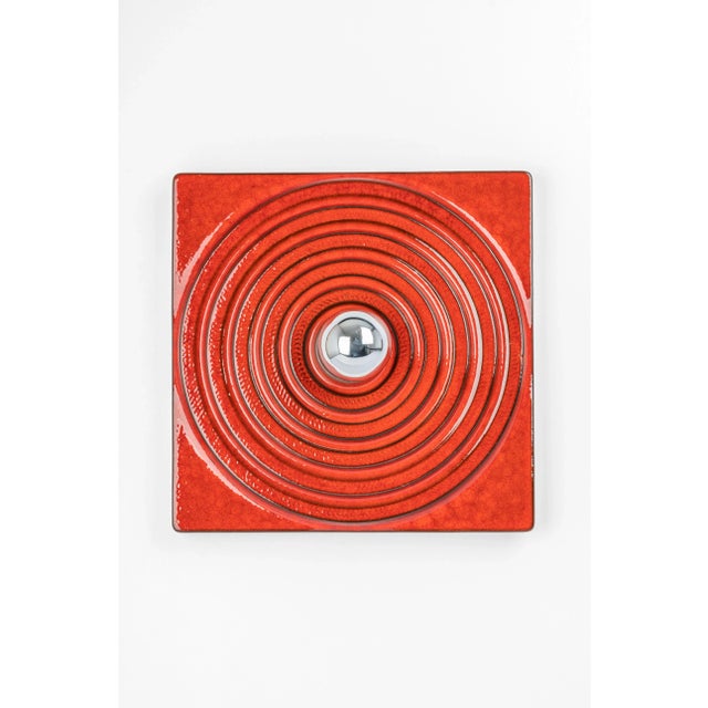 Red Red Ceramic Wall Light, Germany, 1970s For Sale - Image 8 of 13