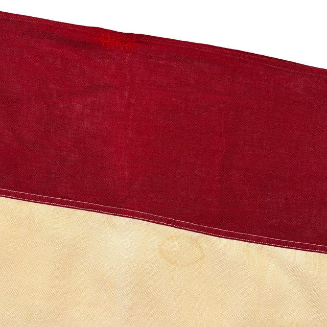 Late 20th Century Oversize Vintage Sewn Cotton Ohio American State Flag For Sale - Image 5 of 7