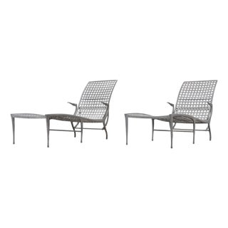 Pair of Dan Johnson Brown Jordan Sol Y Luna Chaise Lounges For Sale