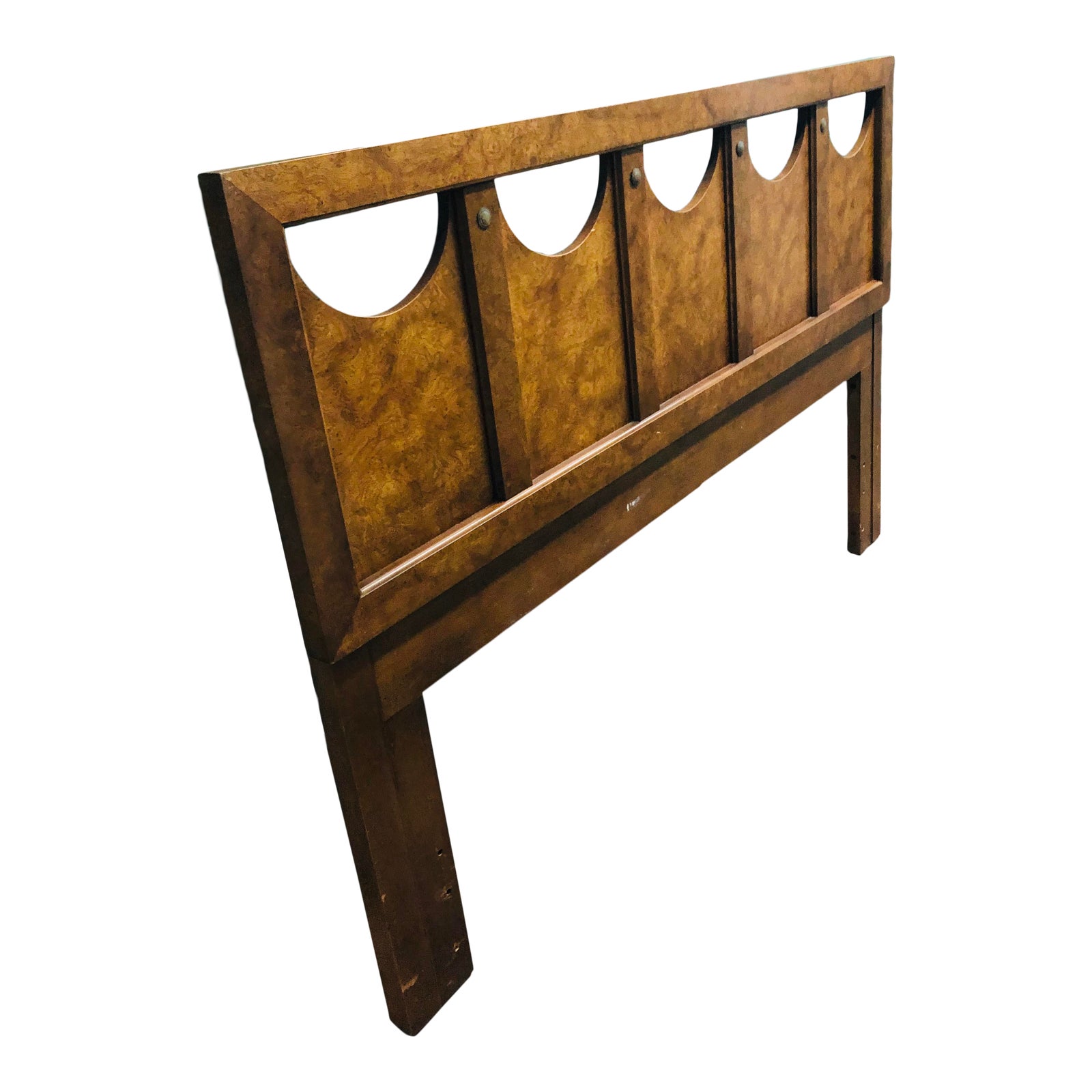 Mid Century Burled Wood Queen Headboard Chairish