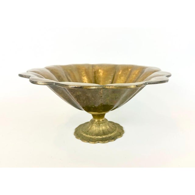 Vintage Brass Fruit Pedestal Bowl, 1960s For Sale - Image 14 of 14