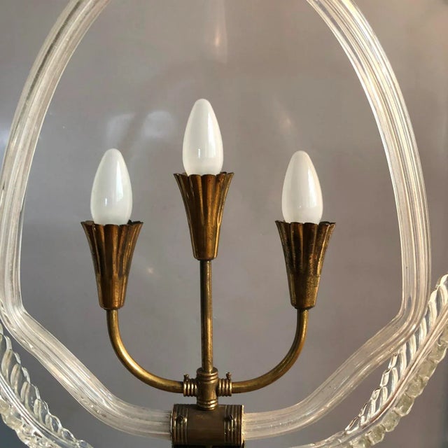 Italian Art Deco Murano Glass Ceiling Lamp from Barovier & Toso, 1940s For Sale - Image 11 of 16