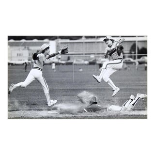 Vintage Baseball Action Photograph For Sale