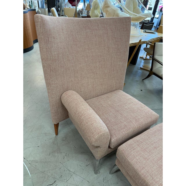 Beige Philippe Starck Driade Royalton Chair and Ottoman For Sale - Image 8 of 14