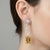 Vintage style citrine earrings silver, gold. Dangle citrine earrings. Cocktail earrings with citrine. Elegant drop...