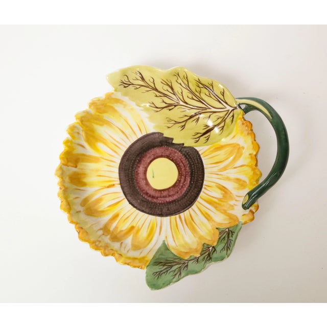 Porcelain Sunflower Jam Pot For Sale In New York - Image 6 of 9