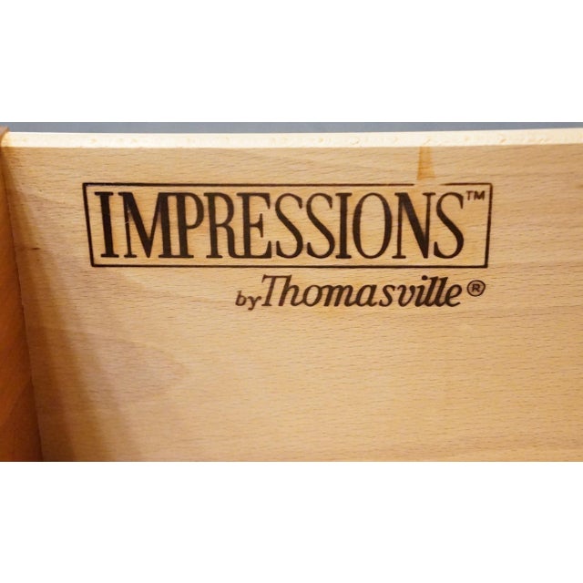 Wood Thomasville Furniture Impressions Bridges Collection Solid Cherry Early American Shaker Style 23" Accent End Table For Sale - Image 7 of 11
