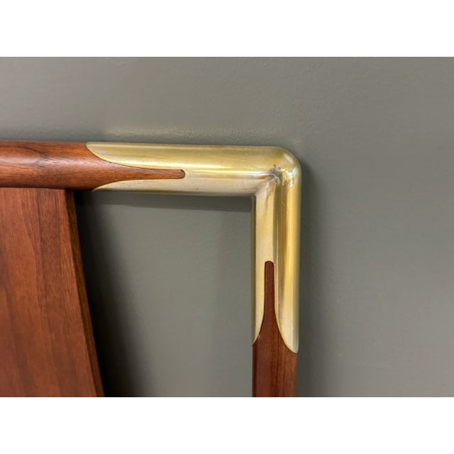 Mid-Century Modern 1990s Refinished Walnut Full Headboard by Robsjohn Gibbings for Widdicomb For Sale - Image 3 of 6