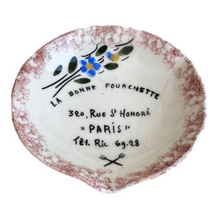 Vintage Paris La Bonne Fourchette Ashtray/Catchall For Sale