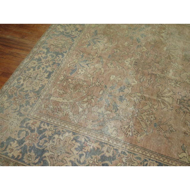 Textile Early 20th Century Zabihi Collection Camel Taupe Room Size Indian Rug - 9'2" x 11'9" For Sale - Image 7 of 12