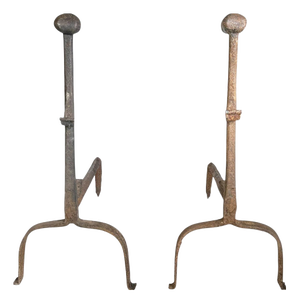 Cast Iron Andirons, France, 1960, Set of 2