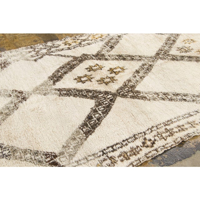 Traditional Vintage Moroccan Berber Wool Runner With Tribal Design by Rug & Kilim, 1950-1959 For Sale - Image 3 of 6