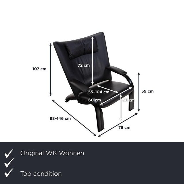 Here you get a recliner chair from WK Wohnen that, with its high, curved backrest and integrated headrest, immediately...