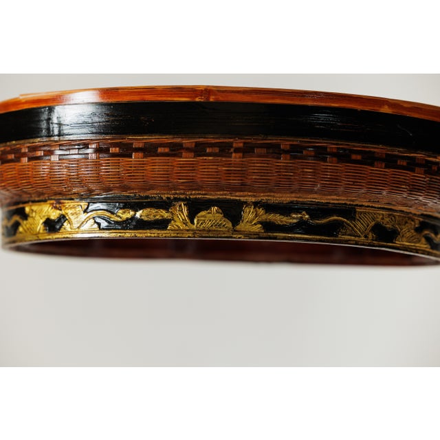 "About the Item This late Qing Dynasty Chinese woven basket brings together craftsmanship and decorative detail in a form...