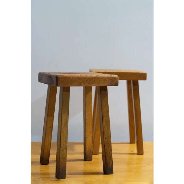 Wood Set of Vintage Wood Stools by Charlotte Perriand for Mountain Les Arcs, 1960s For Sale - Image 7 of 18