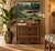 Beautiful vintage coastal nightstand crafted from natural bamboo and richly woven wicker. Features three spacious drawers...
