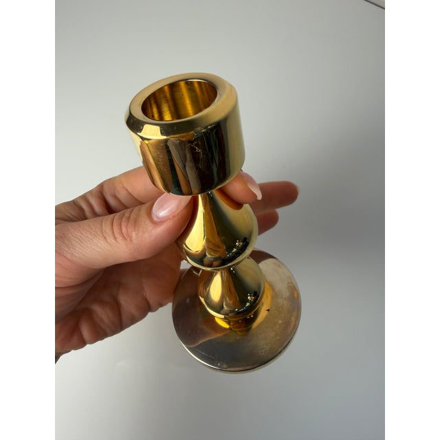 24-Karat Gold-Plated Candlestick by Hugo Asmussen for Asmussen Design For Sale - Image 5 of 11