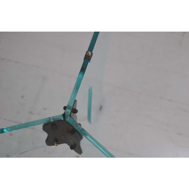 Round Side Table in Crystal Glass, 1940s For Sale - Image 10 of 15