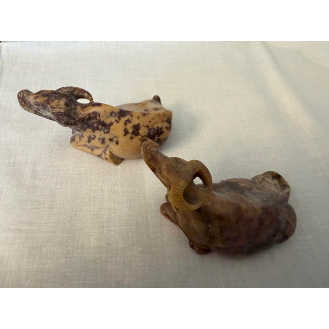 Stone Chinese Soapstone Water Buffalos For Sale - Image 7 of 7