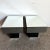 Postmodern Black and Silver Striped Mirror Top Side Tables - a Pair For Sale In Miami - Image 6 of 12
