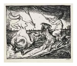 Walpurgis Nacht - Original Drawing by A. Kubin - 1920 1920