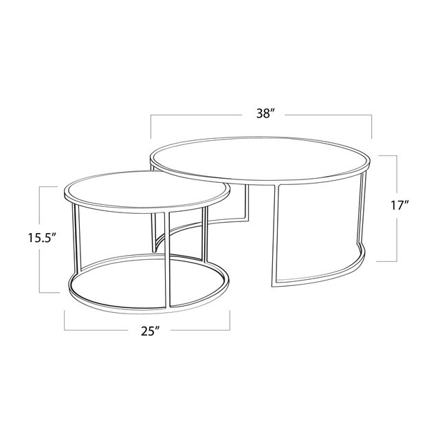 2020s Regina Andrew Anastasia Nesting Cocktail Tables, Set of 2 For Sale - Image 5 of 6