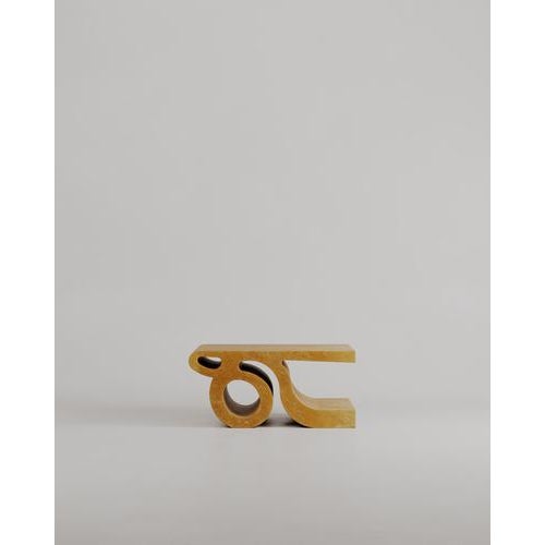 Contemporary Travertino Giallo Joie Coffee Table by Esther Knopfler For Sale - Image 3 of 18